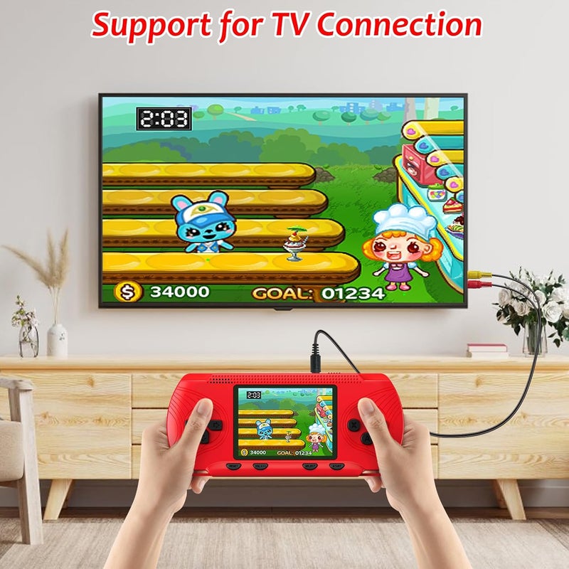 GAMPLAE Handheld Game for Kids, Portable Video Game Player Preloaded 258 Retro Video Games & 3 Cartridges, 3.0" LCD Screen, Mini Gaming Player with Rechargeable Battery, Birthday Xmas Gift for Boys Girls 4-12 - Image 3
